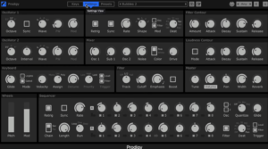 analog synthesizer sound design workflow with oscillator sync and filter modulation