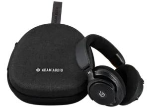 ADAM Audio ListenHub interface showing audio monitoring, stereo image analysis and reference source comparison