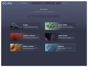 Audiomodern Riffer 4 MIDI sequence prepared for export to a DAW and virtual instrument