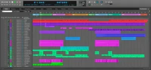 Digital Performer 12 professional DAW interface with multitrack audio session