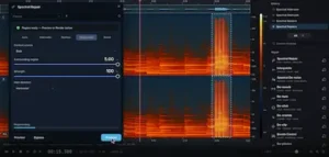 FluffyAudio FFT AI audio processing workspace with tools for stem separation and musical analysis