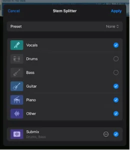Logic Pro Stem Splitter