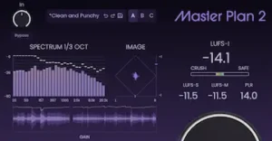 Musik Hack Master Plan 2 mastering analysis display with loudness metering and reference track comparison