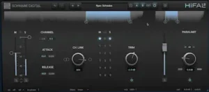 Parallel high-frequency processing and stereo image control in a digital audio workstation